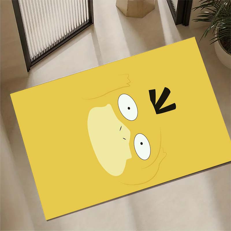 Pokemon Enton Süßer Teppich Schönes Cartoon-Enten-Design Waschbarer Anti-Rutsch-Teppich für Kinderzimmer