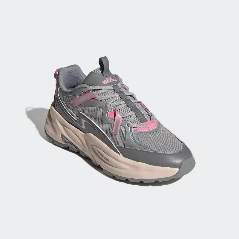 adidas OZWAVE SURGE 2.0 Abrasion Resistant Low Top Chunky Sneakers Unisex Gray Sneakers JQ9254