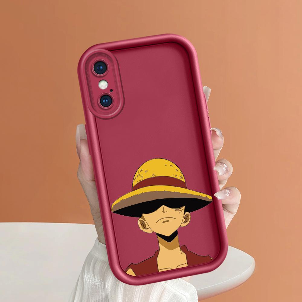 Luffy Fashion Square Ladder Handyhülle für Realme OPPO Reno VIVO Infinix Tecno Oneplus Vollständige Kameraabdeckung, stoßfester Schutz, Gummihülle