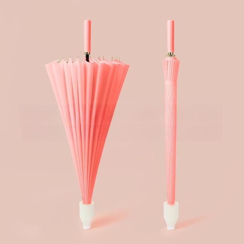 24 Bone Waterproof Long Handle Automatic Large Double People Umbrella Car Special Reinforced Strong Storm-resistant Umbrella