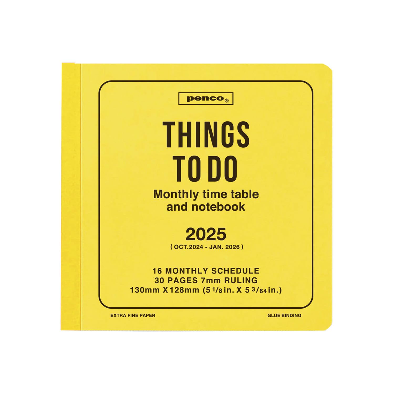 Hightide 2025 starting October Yellow Planner, 2024, Penco, (Square Monthly)