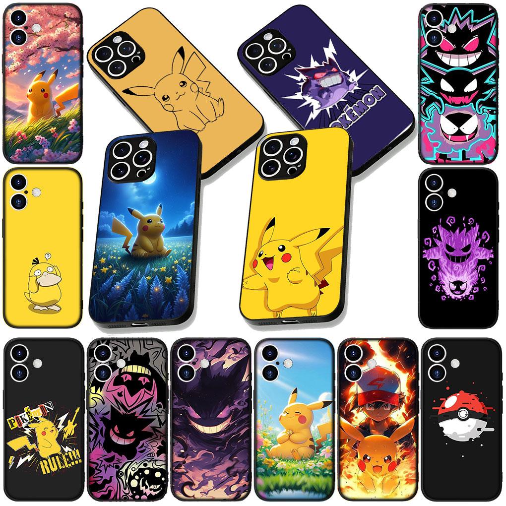 Soft Cover for Samsung Galaxy S25 S24 S23 FE Plus Ultra S7 Edge A16 A15 5G s25+ Coque Phone Case P-Pokemons GO Gengar P-Pikachus