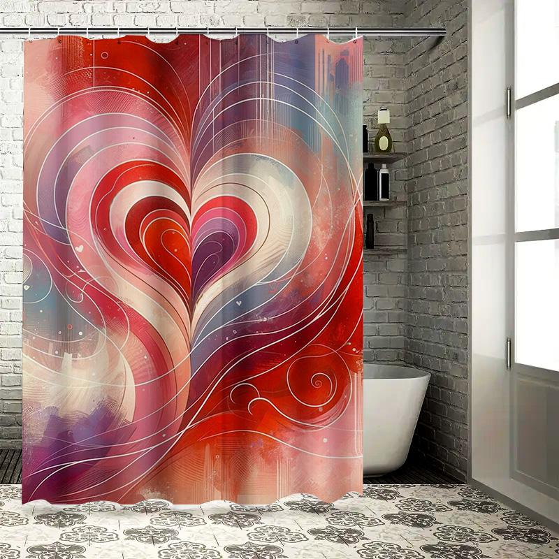 

Abstract Heart Art Shower Curtain For Bathroom Decoration W60H190(CM)-1 Pcs