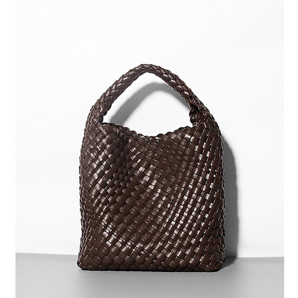 2024 Spring/Summer Women's Hand-Woven Soft Leather Bucket Bag - High-End Single Shoulder Handbag & Underarm Bag