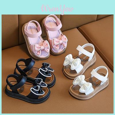Princess Girls Sandals Summer Nonslip Soft Sole With Butterfly Bow For Toddler Kids
