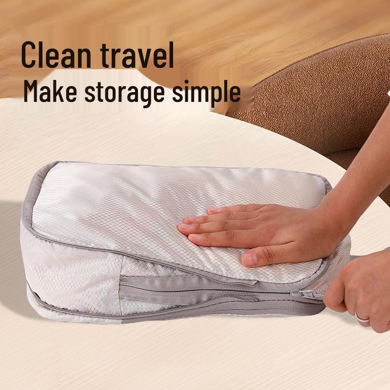 Four-Piece Compression and Moisture-Proof Travel Storage Bag Set for Luggage, Toiletries, and Makeup