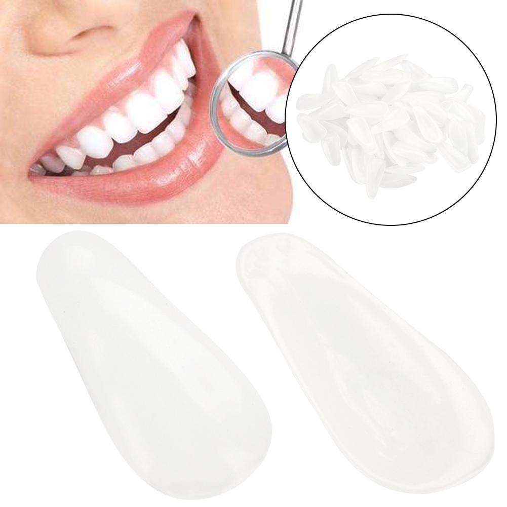 70Pcs Bag Resin Upper Lower Temporary Teeth Crown For Dental Oral Care(White  Lower)