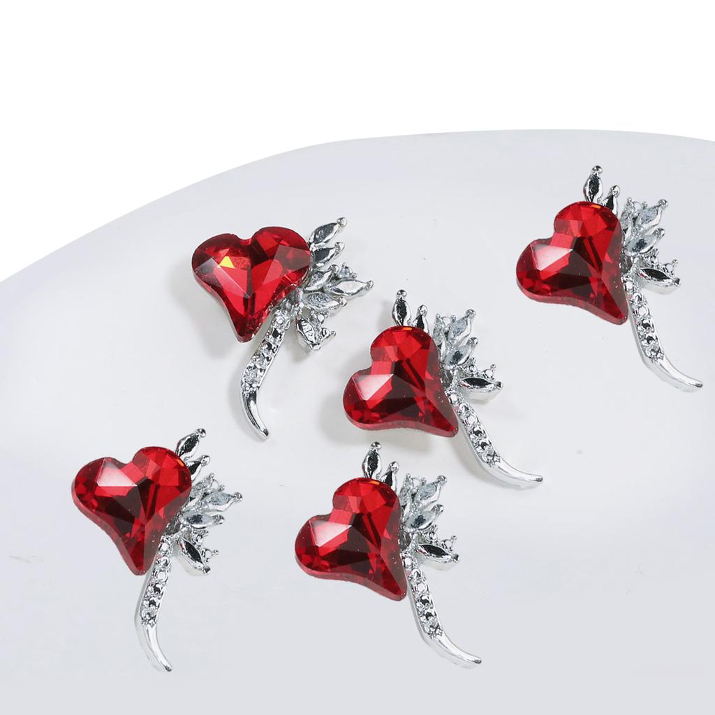 5 bucăți Nail Art Strass Decorație pentru manichiură DIY Adaugă modă unghiilor tale pentru femei și fete