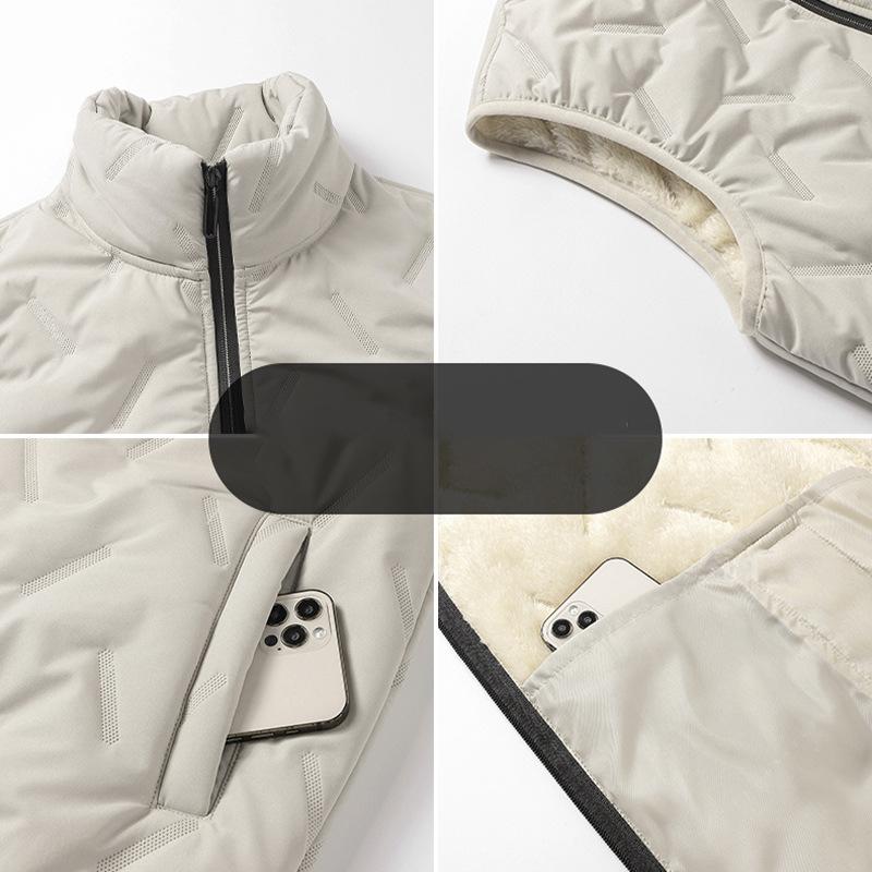 Autumn Winter Windproof Outdoor Vest Men Sleeveless Casual Coats Camping Hiking Warm Fleece Thick Waistcoat