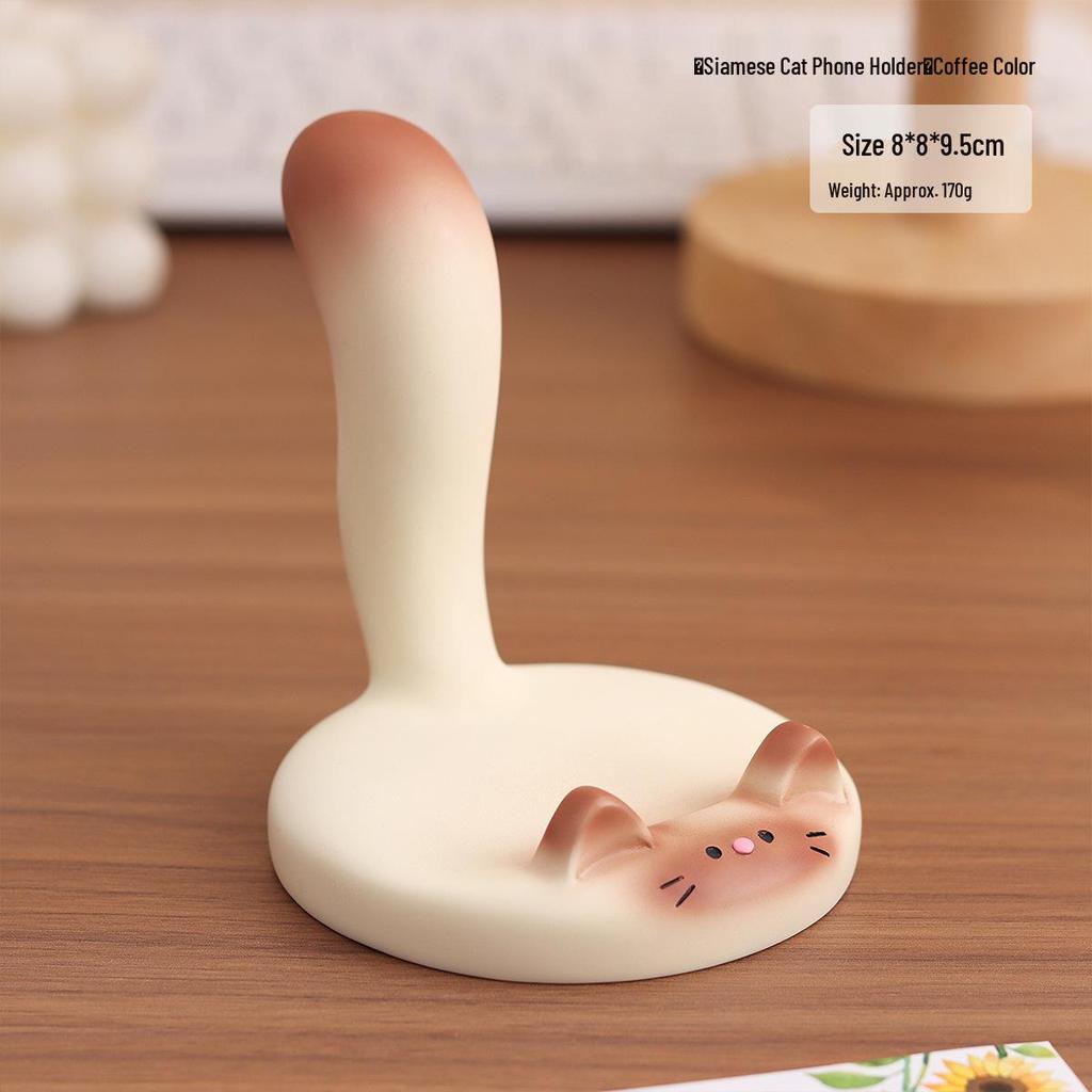 Suporte de Exibição de Telefone e Óculos de Gatinho Fofo e Decoração de Escritório