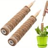 2pcs 19.69inch Garden Plant Support Stakes - Coconut Coir Rope Moss Rods for Climbing Vines, Flowers, Indoor/Outdoor Potted