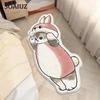 Simple Cartoon Cute Cat Foot Mat Imitation Cashmere Carpet Living Room Bedroom Bedside Blanket Children's Floor Mat