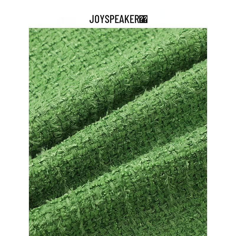 JOY SPEAKER Women's 2025 Spring Tweed Padded Jacket