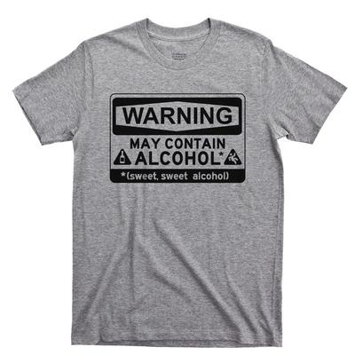 Warnung Kann Alkohol enthalten T-Shirt Bourbon Scotch Bier Whiskey Whisky Rum T-Shirt