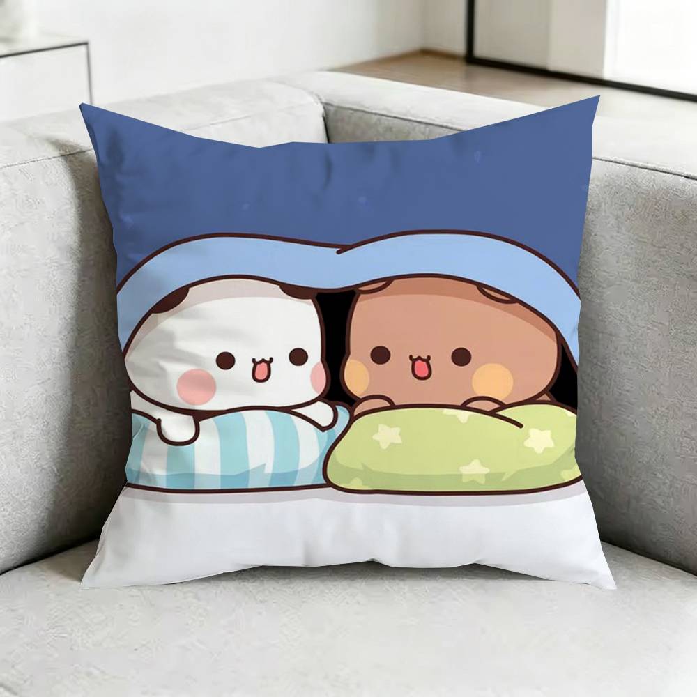 Bubu DDudu CCute Pillow Case Square DoubleSided Sofa Cushion Cover Bedroom Bedside Pillow Gift