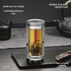 High Borosilicate Double-Layer Tea Infuser Glass Mug Set