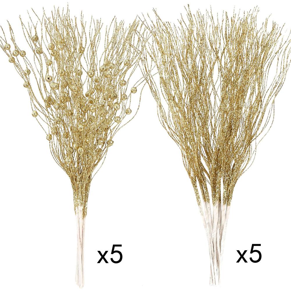 10 Stück Weihnachtsdekoration Künstlicher Beerenstrauß Christbaumschmuck für Heimdeko Neujahr 2026 Partyzubehör Accessoires