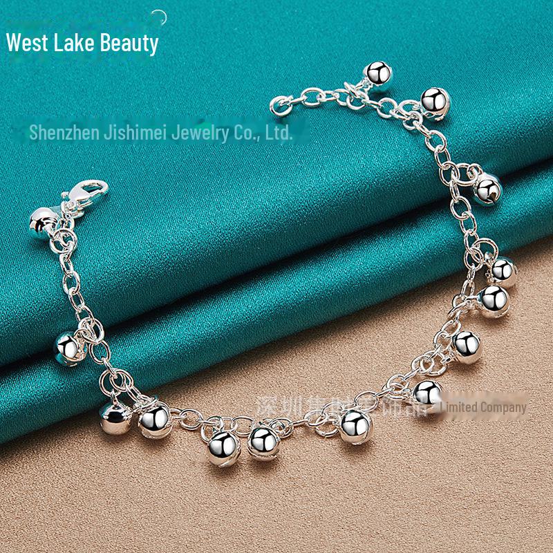 

Серебряный браслет с подвеской West Lake и 14 колокольчиками MB004-20cm