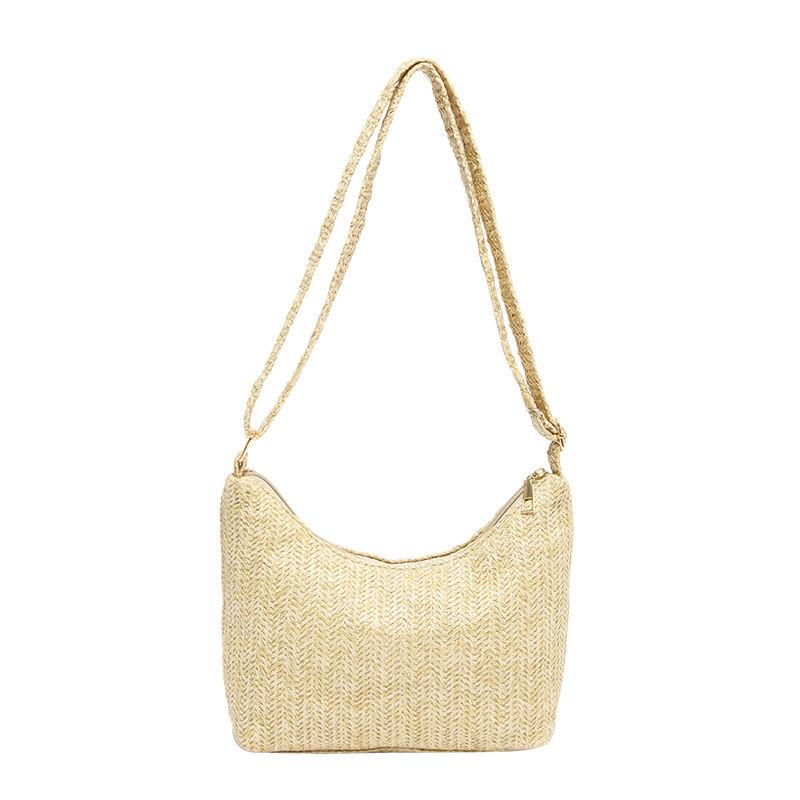 Chic Urban Style Woven Texture Tote Bag Large Capacity For Daily Use Women хаки