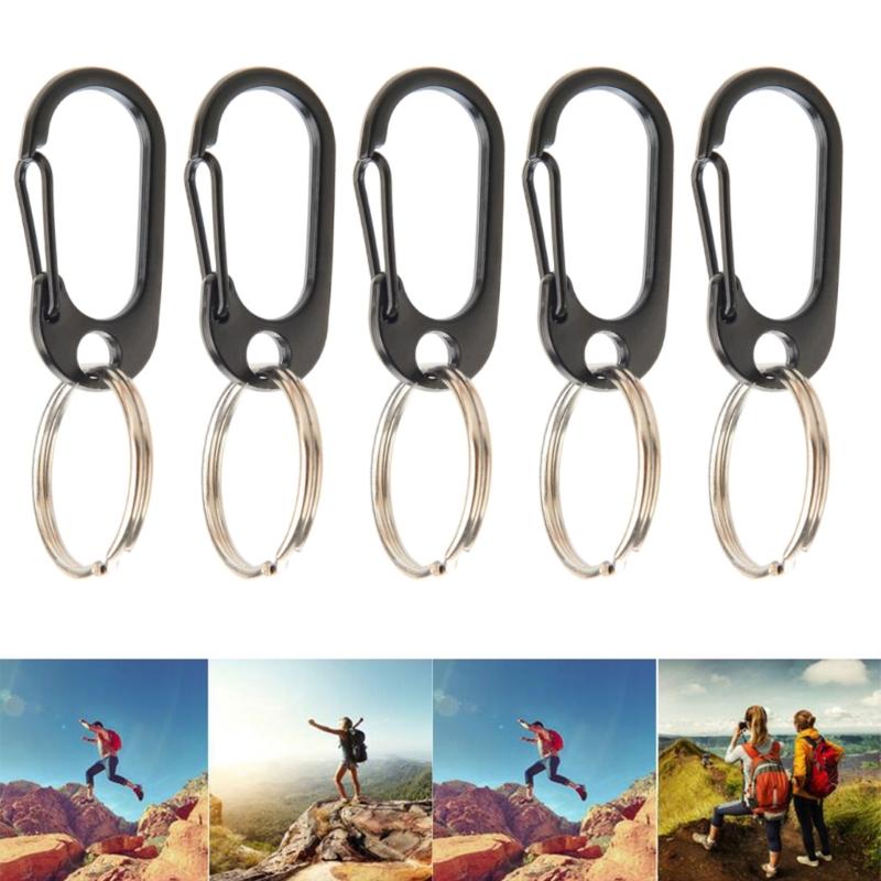 Key Chain Clip Hook Carabiner Outdoor Camping Keychain Buckle Zinc Alloy Keychain Carabiner Keychain Clip Key Holder Set