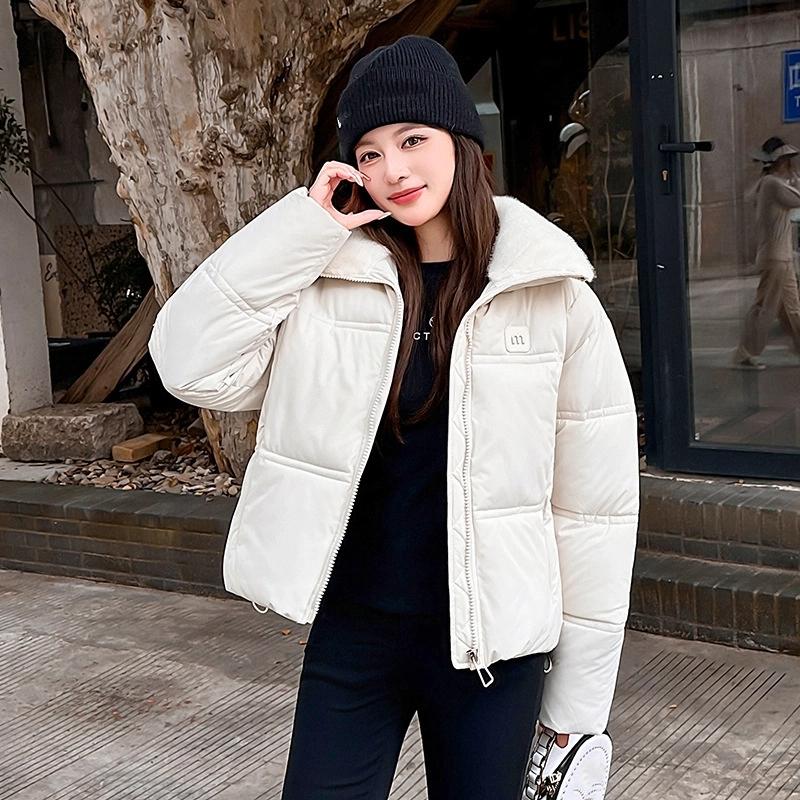 

Большая куртка-пуховик с меховым лацканом, женская хлопковая одежда, свободная утолщенная куртка XXL