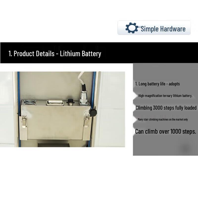 Electric Tracked Stair Climbing Dolly CN plug (adapter included)