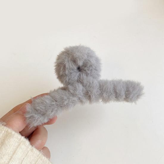 Hair Claw Plush Decor Strong Grip Back Head Hair Clip Women Large Shower Hair Clamp Hair Styling Tool