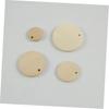 ULDIGI 50pcs Circle Labels, Wooden Tags, Wood Jewelry Chips, 7-Disc Wood with Holes, Charms, DIY Pendants, Wooden Charms