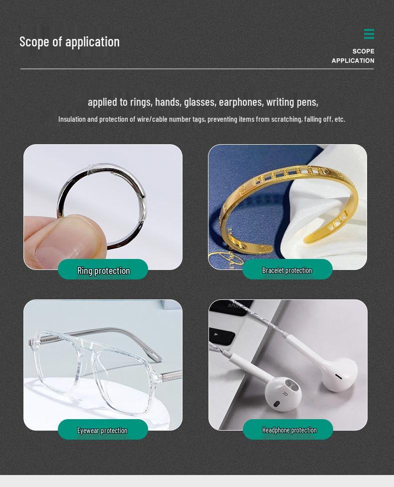 Transparent Eco-friendly Tear-resistant Heat Shrink Tubing for Audio Headphones - Non-deforming, Protective, and Anti-corrosion.