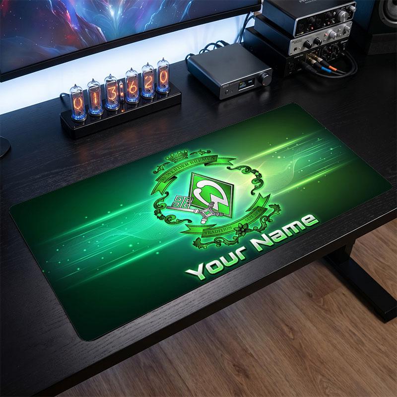 Werder Bremen FC Custom Large Mouse Pad, Personalized Name Text Print, Football Logo Non‑Slip Desk Mat Gaming Gift