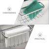 Stainless Steel Multi-Functional Sponge Drainer Rack with Suction Cups Kitchen and Bathroom Sink Organizer for Sponges Brushes