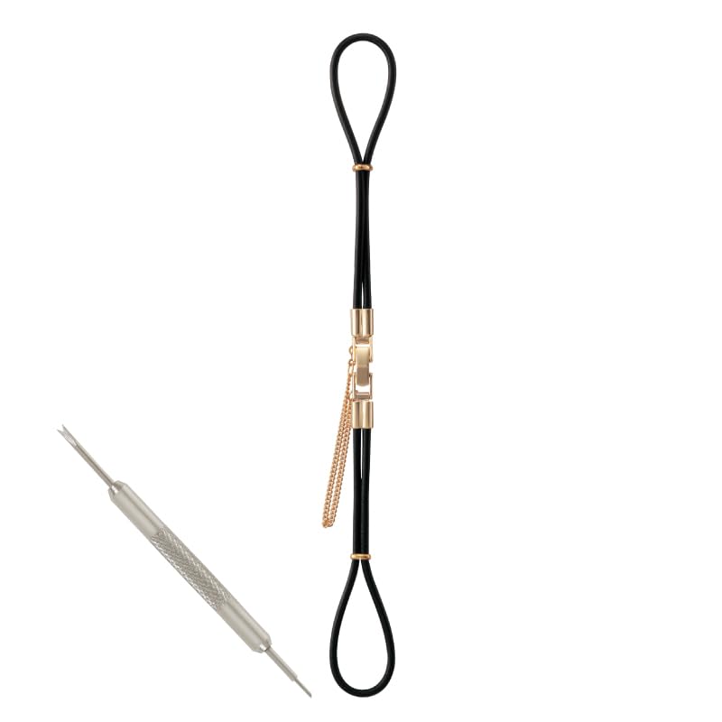 Bambi Cowhide Watch Leather Replacement BCA025JAG Strap, Cord, Strap, Black,