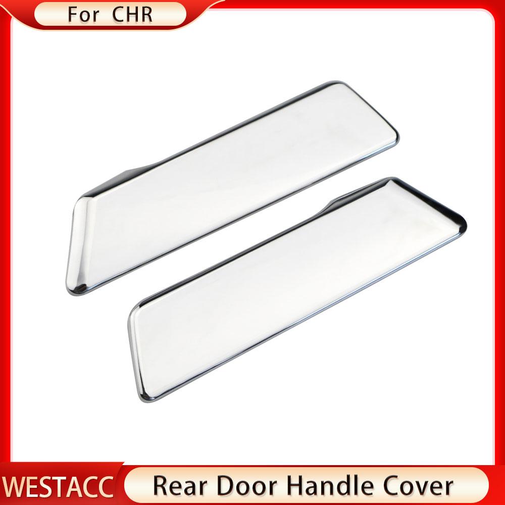 ABS Chrome Car Rear Door Handle Cover Protection Trim Sticker for Toyota C-HR CHR 2016 2017 2018