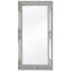Baroque Style Wall Mirror, 100X50 Cm, Silver