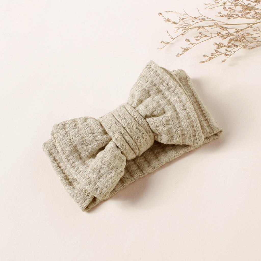 1pcs Winter Hot Sale Large Bow Soft Headband For Baby Girls Fashion Dual-layers Bow Knitted Hair Accessoreis Infant Turban 0-2Y