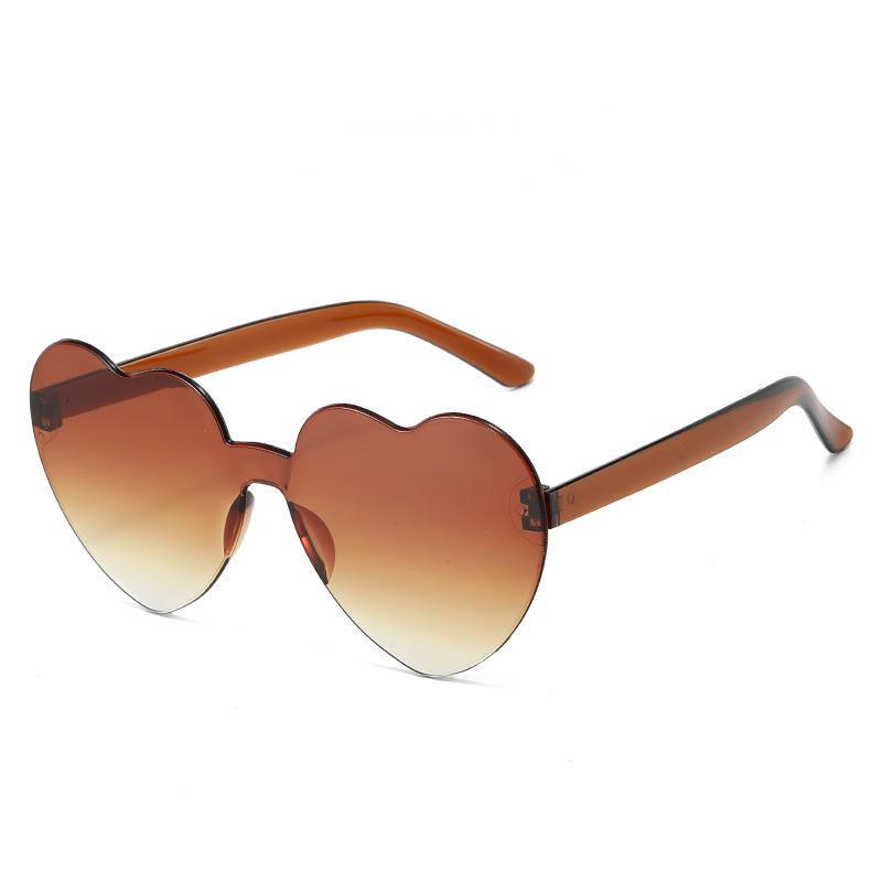 Trendy Heart-Shaped European-American Sunglasses for Women - Masquerade Party & Fun Glasses