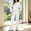 Women's Casual Hooded Sweatshirt and Pants Set with Pockets, Comfortable Outfit for Fall and Winter