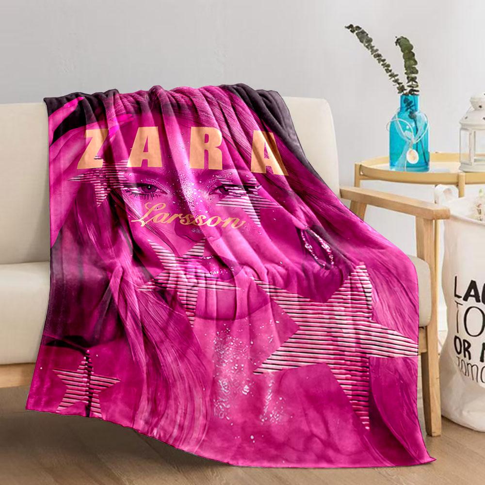 Pink Starry Glamour Portrait for All Seasons Blanket Lunch Break Throw Gift