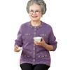 Middle-aged elderly thickened mother-in-law knitted old lady cardigan mother spring and autumn coat grandmother winter velvet sweater women