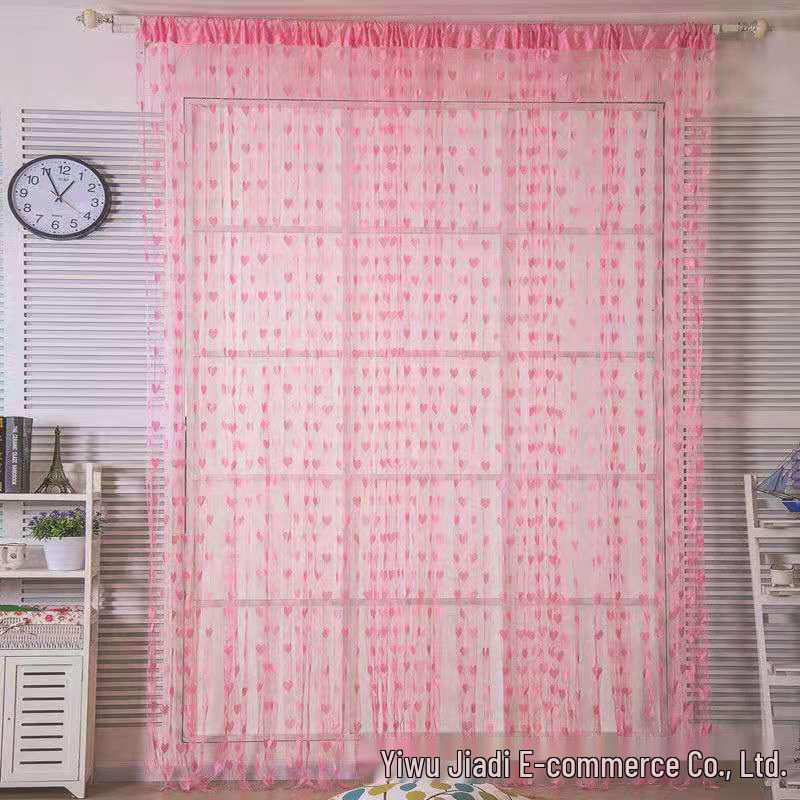 Korean Heart-Shaped Decorative Curtain for Wedding, Living Room, Bedroom, and Bathroom
