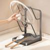 Double Layer Pot Lid Rack Draining Non-slip Pot Lid Organizer Large Capacity Kitchen Storage Rack