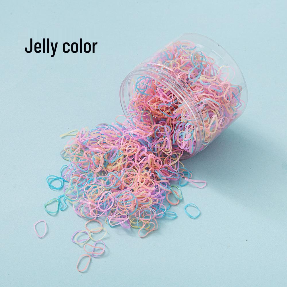 1000-Piece Children's Mini Hair Ties - Gentle, Non-Damaging Elastic Bands for Girls