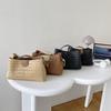 Modern Black Khaki Brown Women's Fashionable Pu Leather Crossbody Tote Bag