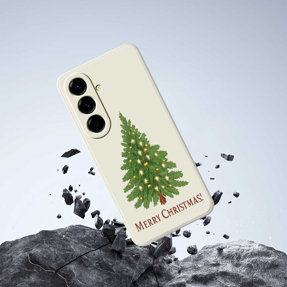 For Samsung Galaxy A56 5G Case Christmas Tree Pattern Printing Straight Edge TPU Phone Back Cover