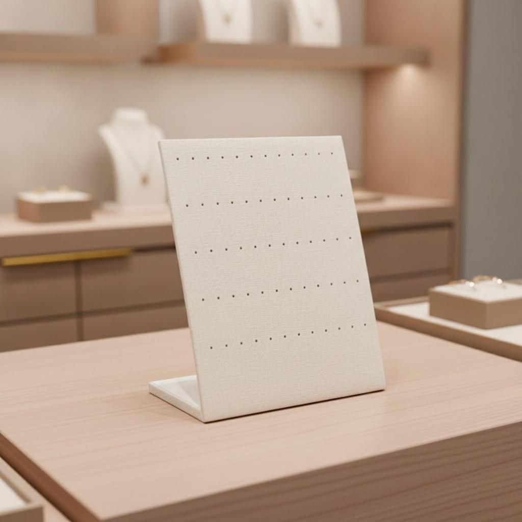 Velvet Earring Display Board Freestanding Jewelry Stand Perforated