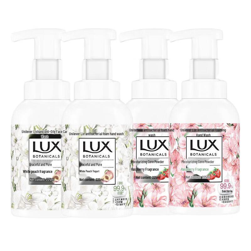 LUX Antibacterial Foaming Hand Wash, Freesia & Cherry Blossom, 4 x 225ml