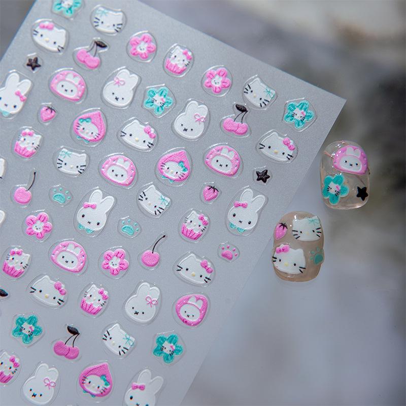 Himmel Koreanisch Hello Kitty Geprägte Nagelkunst & Planer-Aufkleber