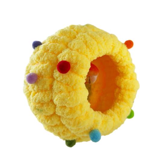 Peluş Kuş Yuvası Yumuşak Yuvarlak Kuş Evi Kulaklı Rahat Sıcak Papağan Sarılma Kulübesi Sevgi Kuşu Conure Muhabbet Kuşu Sultan Papağanı İçin Kabarık Mağara Yuvası