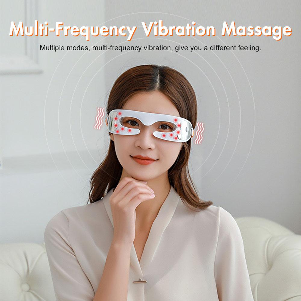 630nm Red Light Heat LED Light Face Eye Mask 3D Eyes Massage Mask Eye Bag Removal Wrinkle Fatigue Relief Skin Care Beauty Device