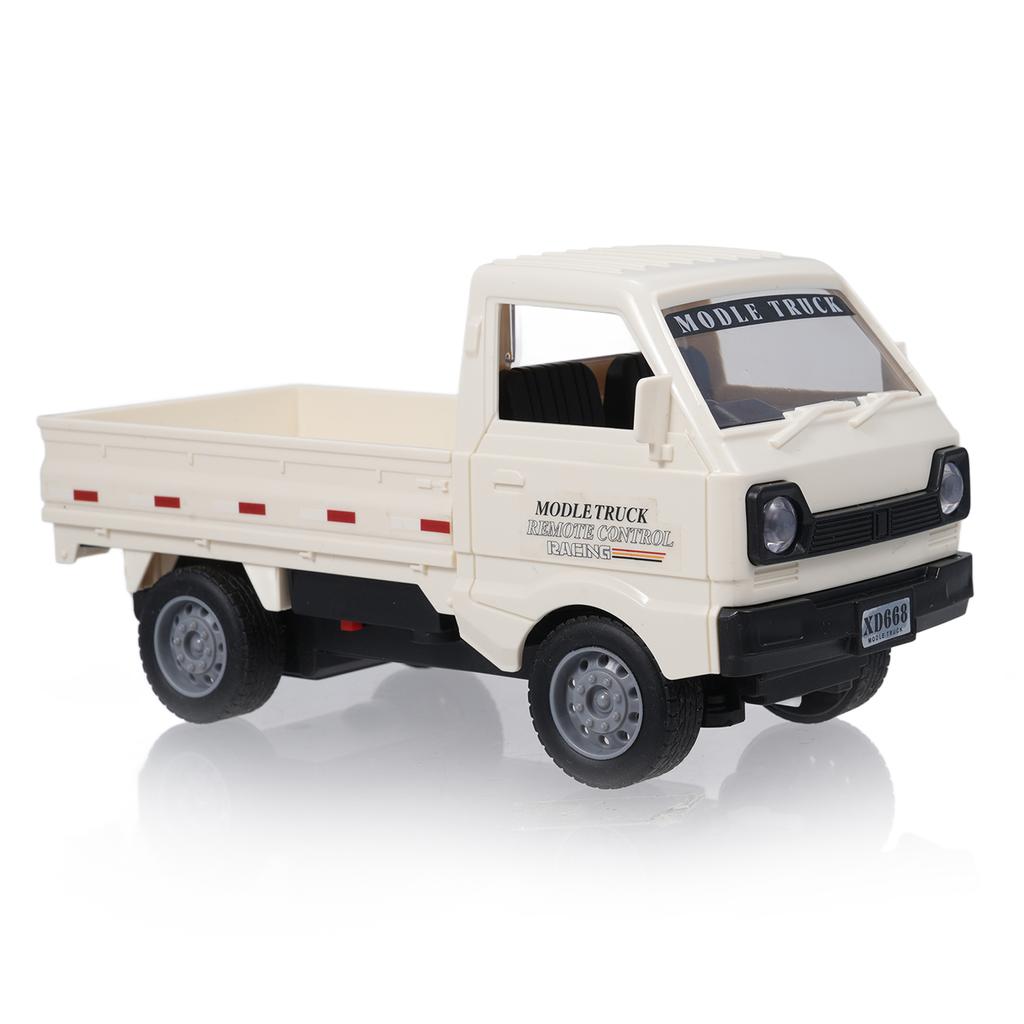 Remote Control Car, Rechargeable Simulation Truck with Spray and Lights, Toy Vehicle for Boys Girls White 1 Battery